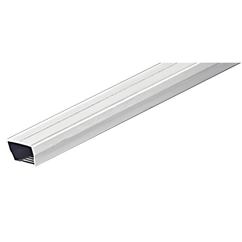 Clear anodized single-seal insulating glass spacer with black inner seal, 5/8" width, 152mm length. SKU 3941
