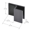 Oil-rubbed bronze square brass glass door stop (SKU DS12SQ10RB) for 1/2" (12mm) frameless shower doors, 2" x 2".