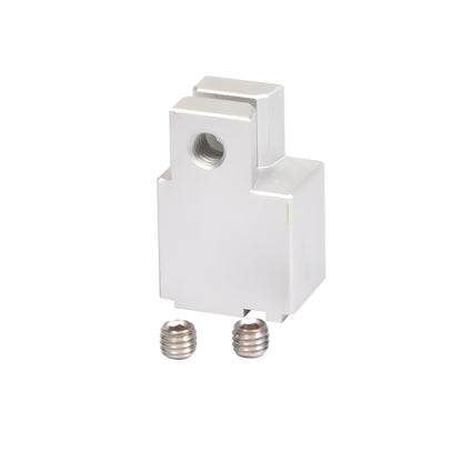 Satin anodized CRL Fallbrook XL NY filler block (SKU FXNYBSA) with two set screws.