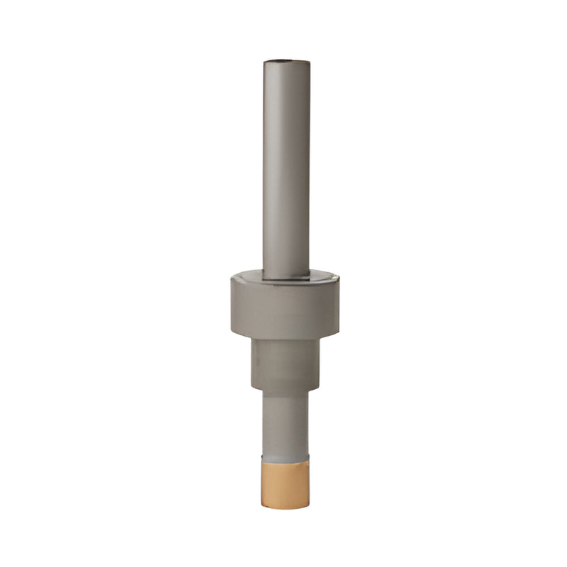 PD38 3/8" metal-bond diamond glass drill, reduced round straight shank, gray body with bronze diamond tip