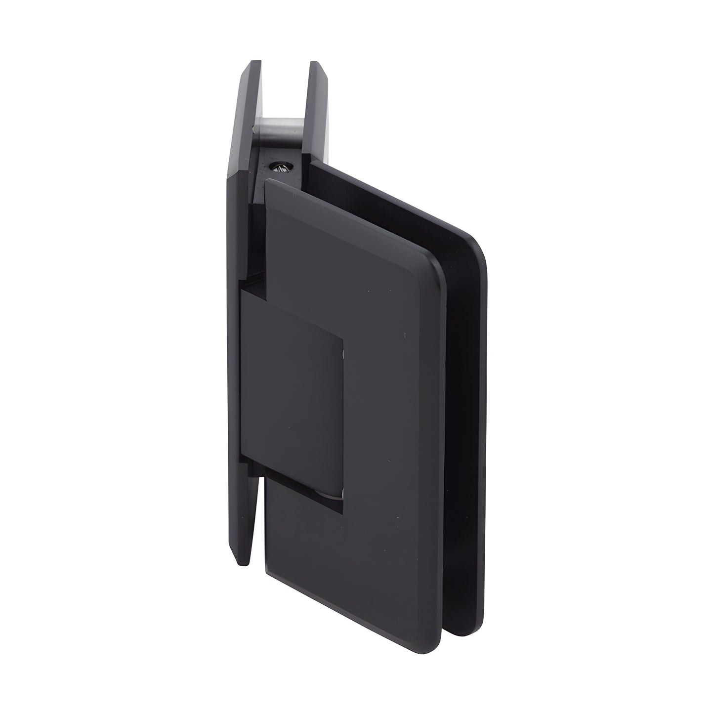 Oil-rubbed bronze beveled glass-to-glass shower hinge, solid brass, 135 pivot - SKU C0L0450RB