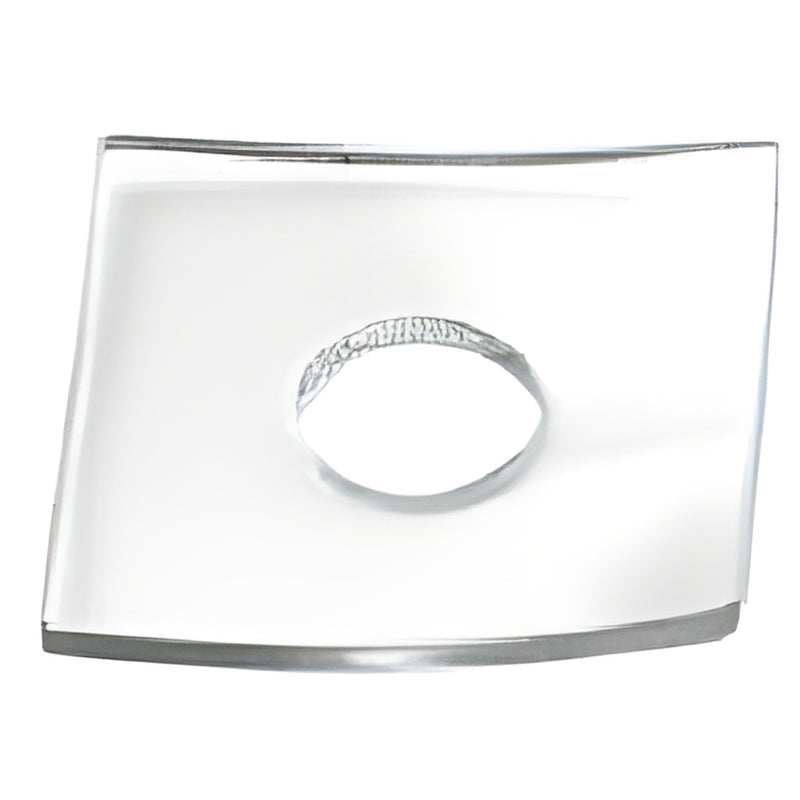 Clear vinyl washer HW061 for 3/4 inch square standoff caps, cushions and protects glass around drilled hole.