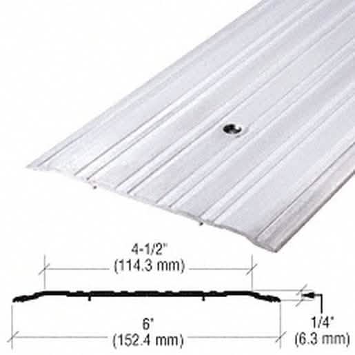 CRL 6" Aluminum Commercial Saddle Threshold - Durable, 185" Length for High-Traffic Areas