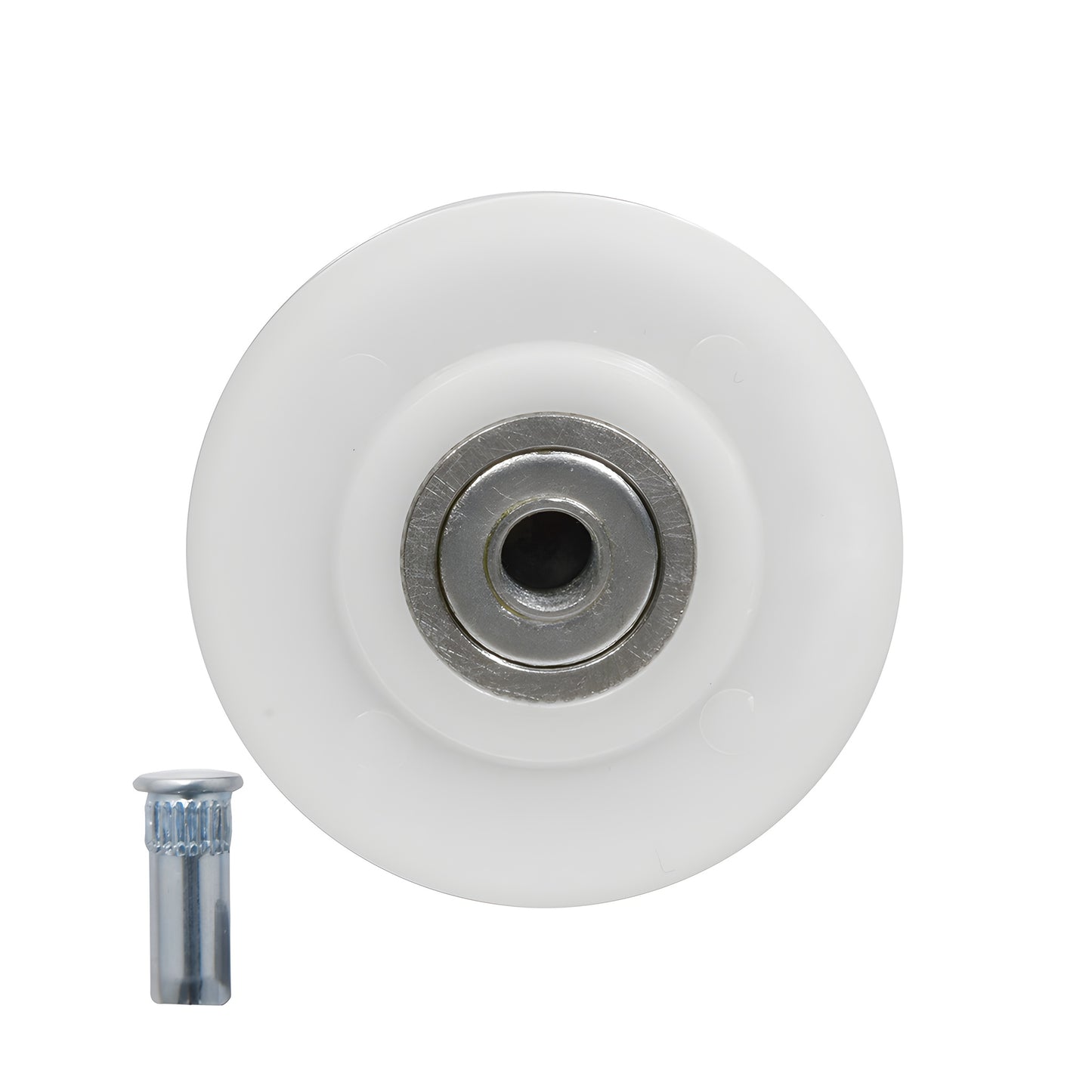 REPK9N white nylon concave roller wheel with metal ball bearing, 2 in. diameter