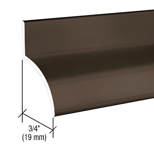 Dark bronze 36 in extruded aluminum door rain drip, 3/4 in wide, SKU 154D36