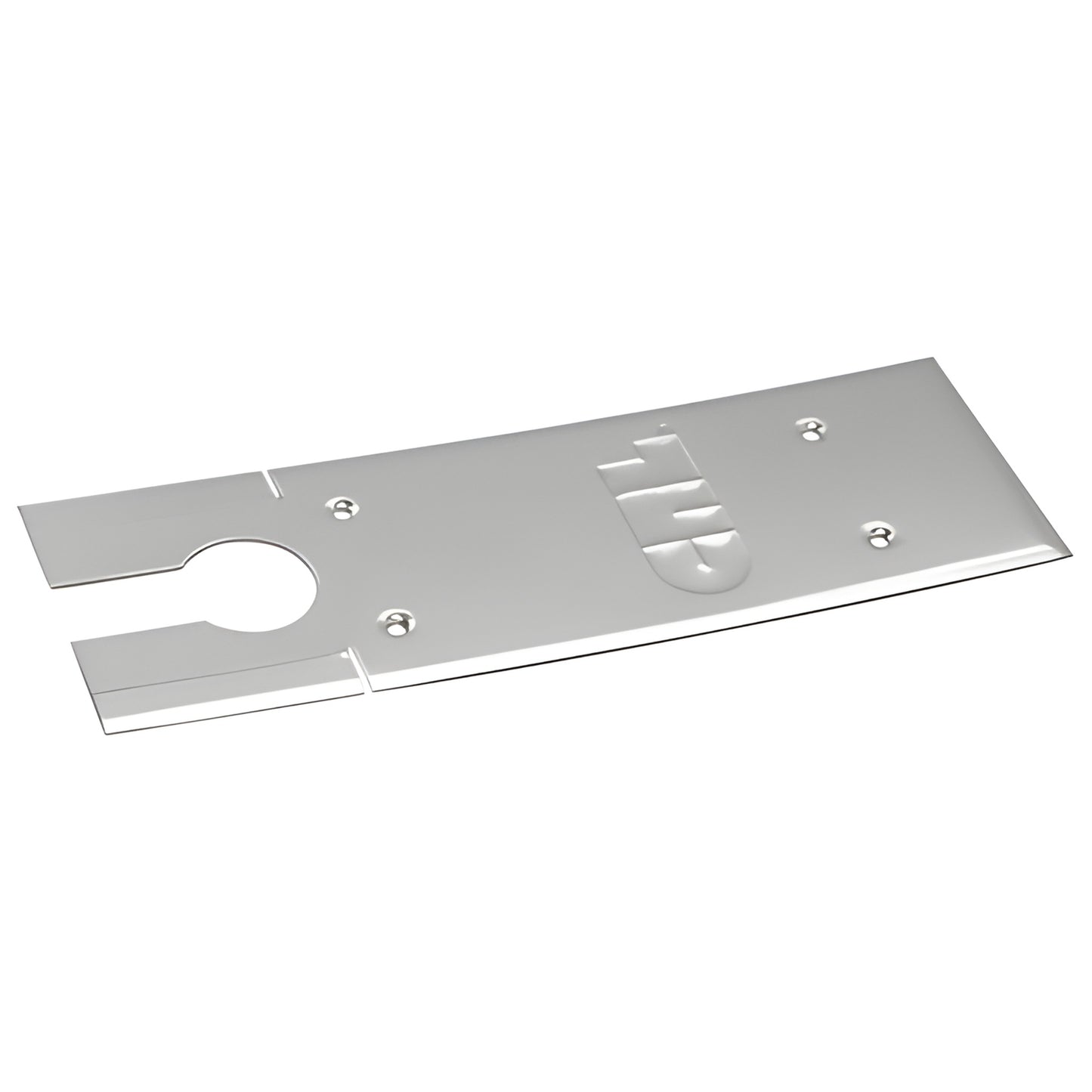 CRL84CPBS brushed stainless steel floor-closer cover plate for CRL8400 series, rectangular with cutout and screw holes