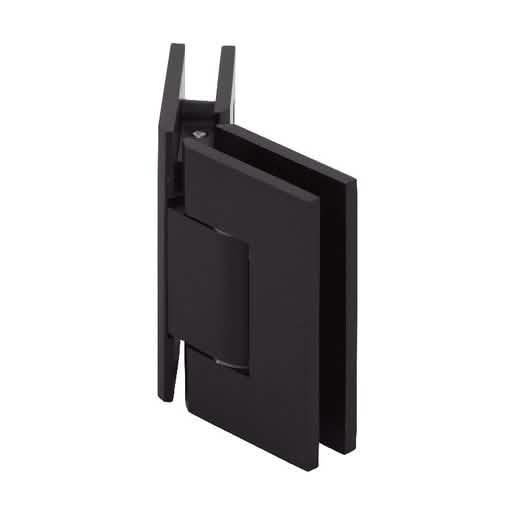 CRL Matte Black Geneva 045 Series 135° Glass-to-Glass Hinge for sleek shower door design.