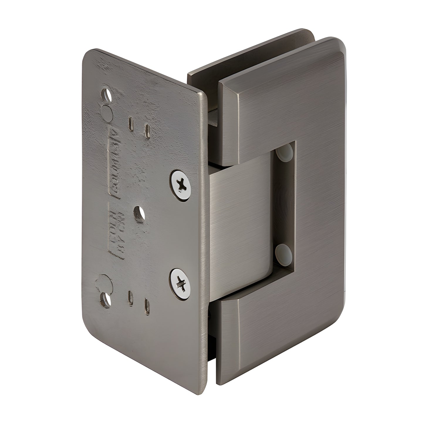 CRL Cologne shower hinge C0L544BN, brushed nickel solid brass pivot hinge for 3/8-1/2" tempered glass.