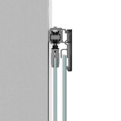 Matte Black Single Sliding Door Kit with Fixed Panel - CRL70 Wall Mount Series