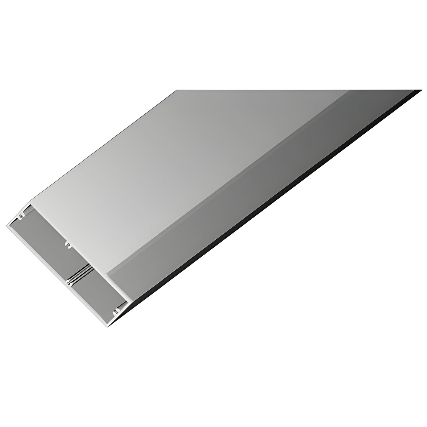 2" x 12" 6063 T6 aluminum rectangular louver blade, long extruded sunshade for curtainwall/storefront (SKU AXRC2X12AC)