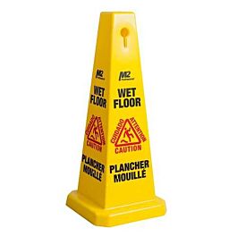 4-Sided Caution Sign, English / French, 26"- 1 Each
