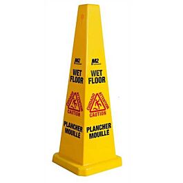 4-Sided Caution Sign, English / French, 36"- 1 Each
