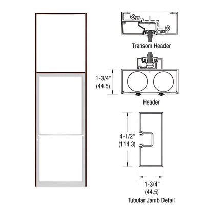 CRL-U.S. Aluminum S450 1ft Center-Hung Transom Frame - Bronze/Black