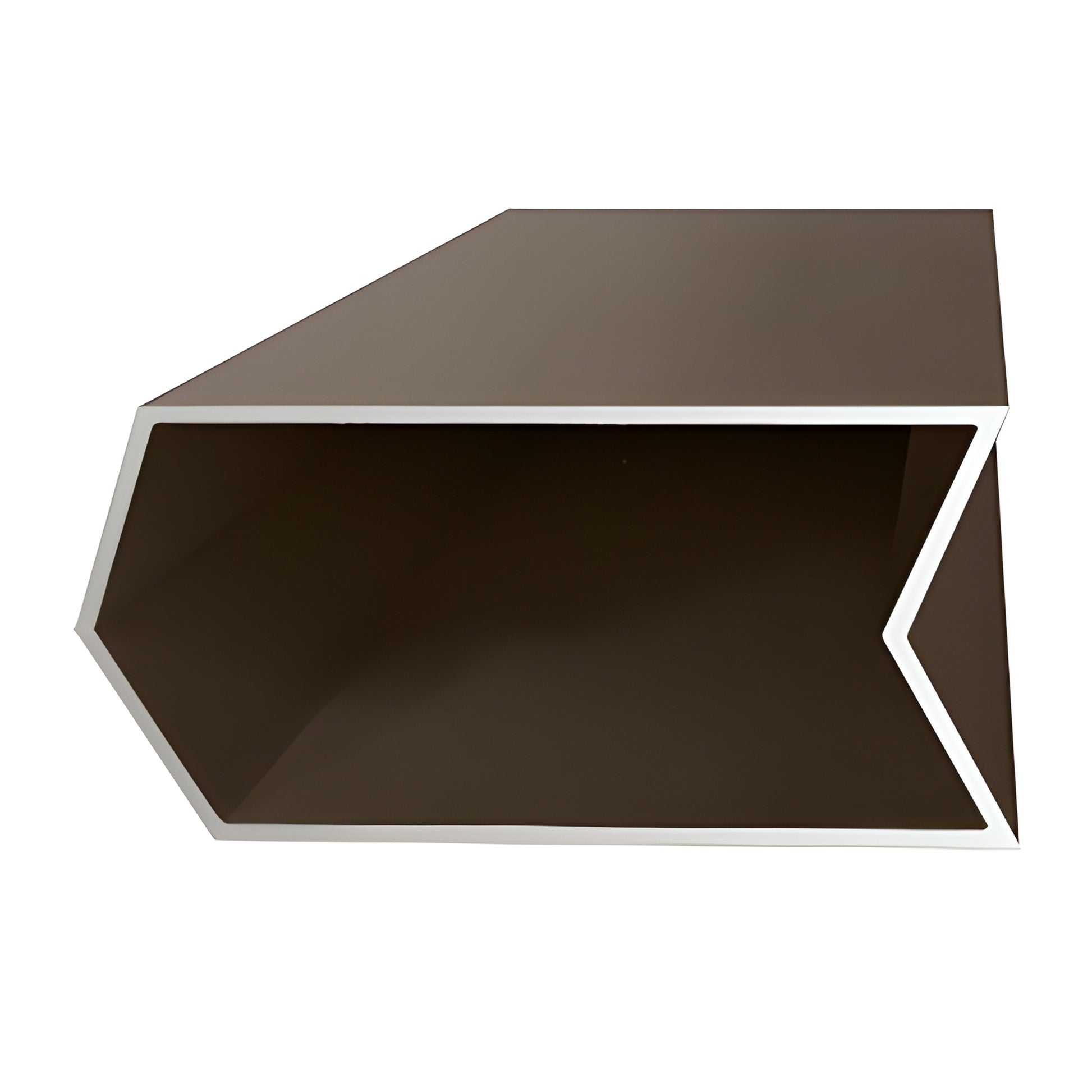 Aluminum extrusion profile SKU 0G73522 - black bronze anodized, 1" glazing storefront/curtain wall section