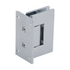 GEN337CH polished chrome adjustable Geneva shower door hinge, full back plate, solid brass, fits 8-12mm glass.