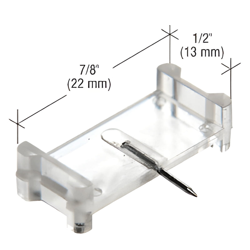 CRL L5915 clear polycarbonate grid retainer with zinc-plated steel pin, for 7/8" (22mm) colonial window grids.