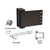 CRL Dark Bronze Universal Push-Pull Paddle Door Handle, Right-Hand