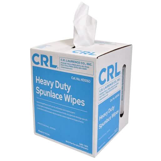 CRL Heavy Duty Spunlance 9" x 12" Shop Towel Box for durable cleanup in workshops.