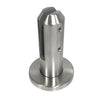 FWCR22BS brushed 2205 duplex stainless steel surface-mount friction-fit spigot for 12mm glass, round base