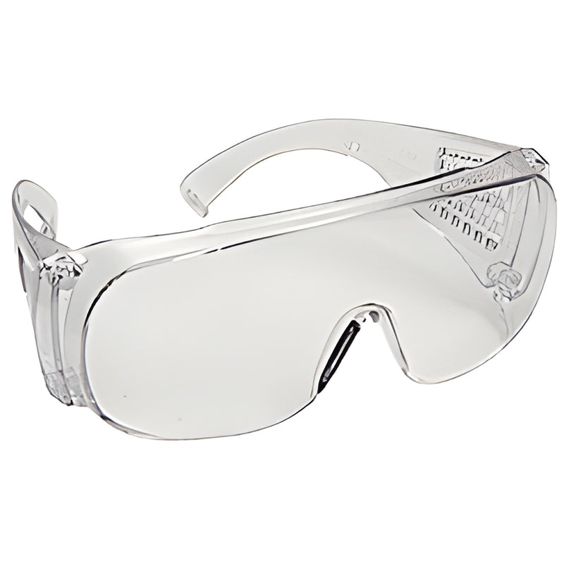 Clear wrap-around safety glasses with side shields, anti-glare 0.080 in lenses - ES461