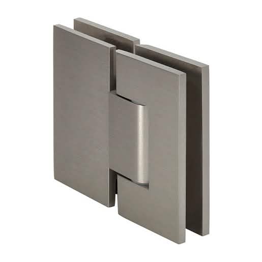 CRL Brushed Nickel Geneva 380 Glass-to-Glass Hinge, 180° Adjustable, Sleek Design