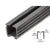 CRL Black Roll-Form Cap Rail Rubber Insert Replacement for 3/4" Glass