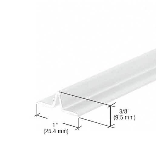 CRL White Series 3606 Lower Track - 144" for sliding doors, durable and sleek design.