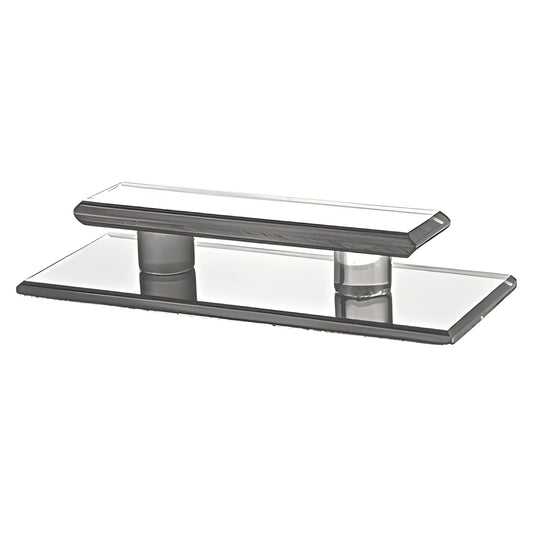 Clear acrylic 5 in. mirror pull with polished beveled edges, peel-and-stick adhesive (SKU LMPC5)