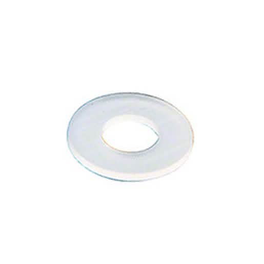 Close-up of durable nylon washer for transom clamps, ideal for marine hardware application