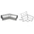 CRL Brushed Stainless 3.5in 135° Glass Cap Railing Corner (1/2–5/8in)