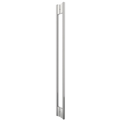 HPH60CPS 60-inch polished stainless steel C-style tubular back-to-back shower door handle for 3/8 glass