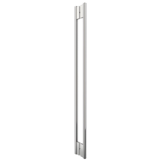 HPH60CPS 60-inch polished stainless steel C-style tubular back-to-back shower door handle for 3/8 glass