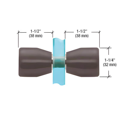 CRL Oil-Rubbed Bronze Bow-Tie Back-to-Back Cabinet Knob Pair