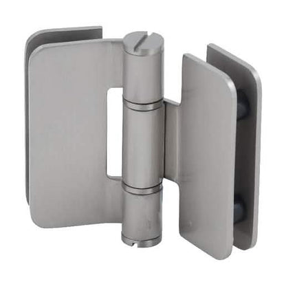 CRL Zurich 07 Brushed Nickel Glass-to-Glass Inline Outswing Hinge for Shower Doors
