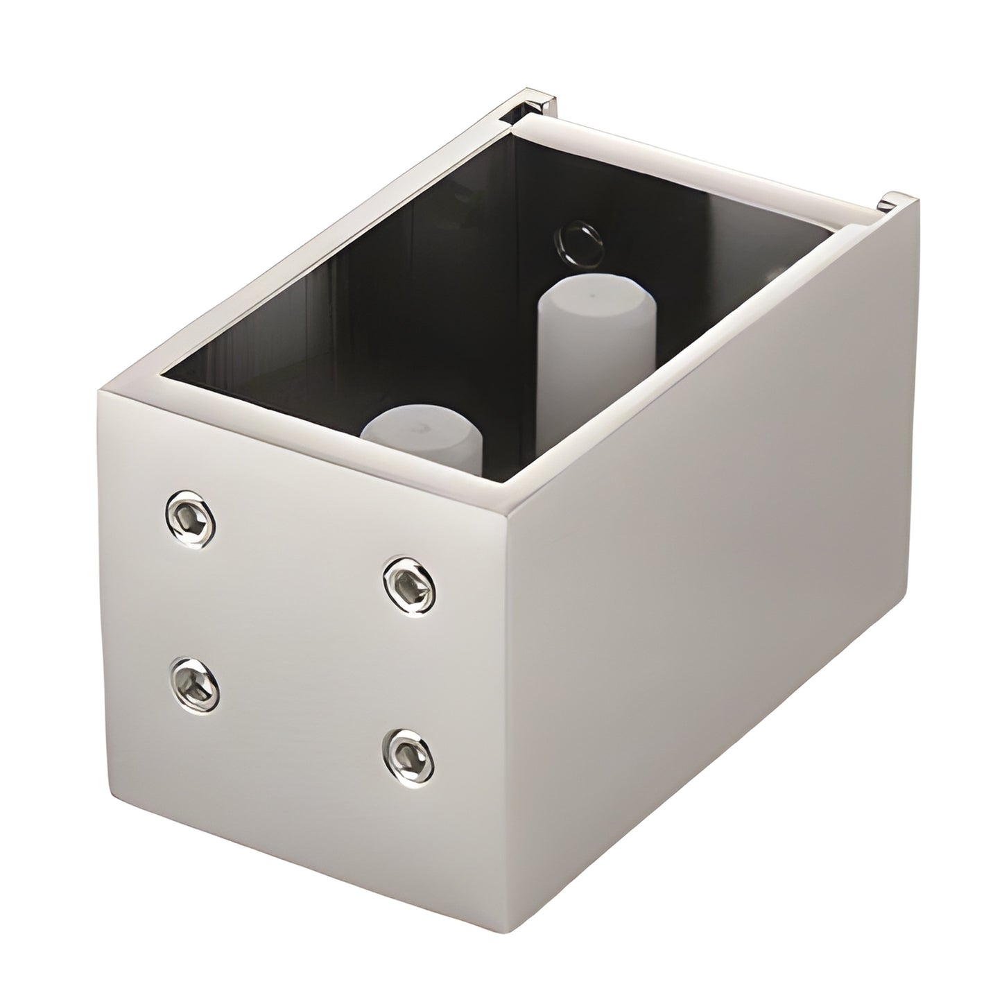 Brushed stainless steel Brixen replacement roller kit (CAMW2BS), wall bracket with concealed rollers for frameless shower doo