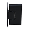 Matte black solid brass wall-mount shower door hinge for 3/8-1/2" tempered glass (Victoria VCT037MBL)
