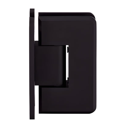 CRL Cologne oil rubbed bronze brass shower door hinge (SKU C0L0370RB), beveled radius corners, wall mount H back plate