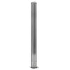 D990BA30CR bright anodized aluminum 90 corner partition post, 30" tall, 1 1/8" square with U channel for 1/4" glass.