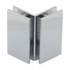 GE090CH polished chrome 90 glass-to-glass clamp for 8-12mm tempered glass, solid brass, square-edge shower clamp