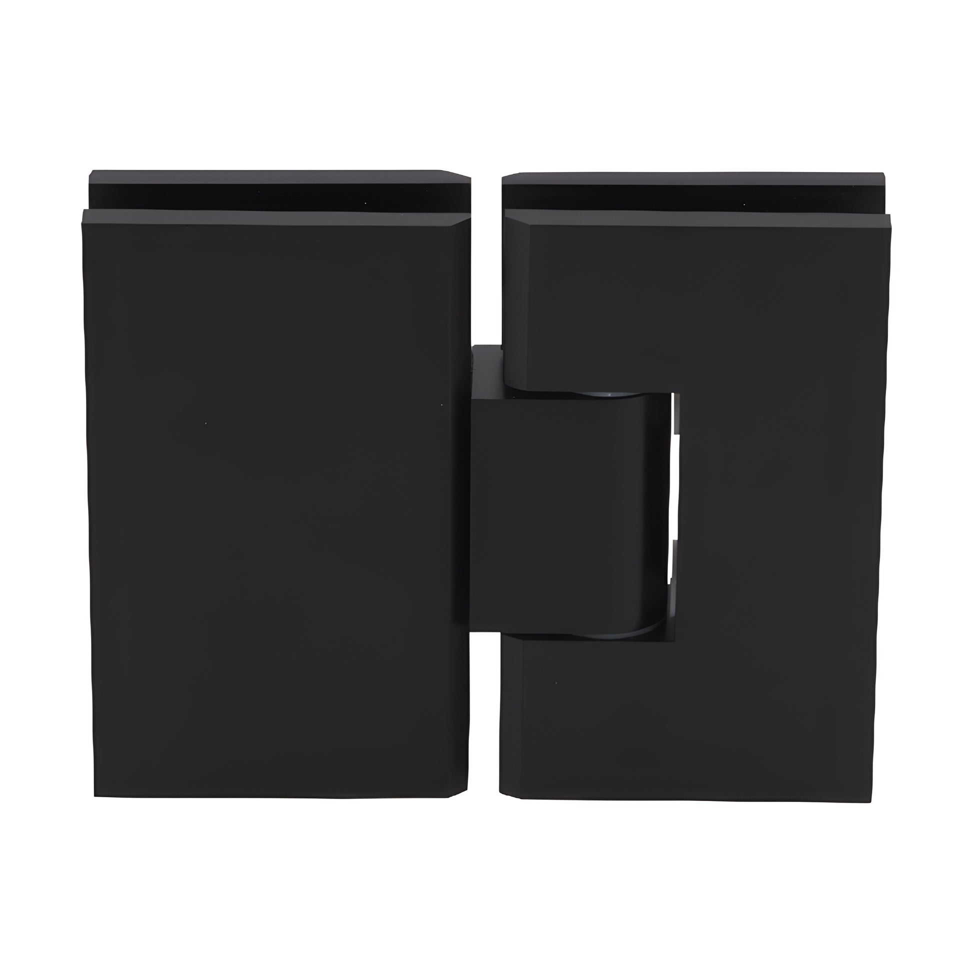 VCT1800RB oil-rubbed bronze square brass 180 glass-to-glass shower hinge, heavy-duty self-centering design.