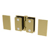 Satin brass concealed glass-to-glass shower hinge (Como series, SKU C0M180SB) for 8-10mm frameless doors.
