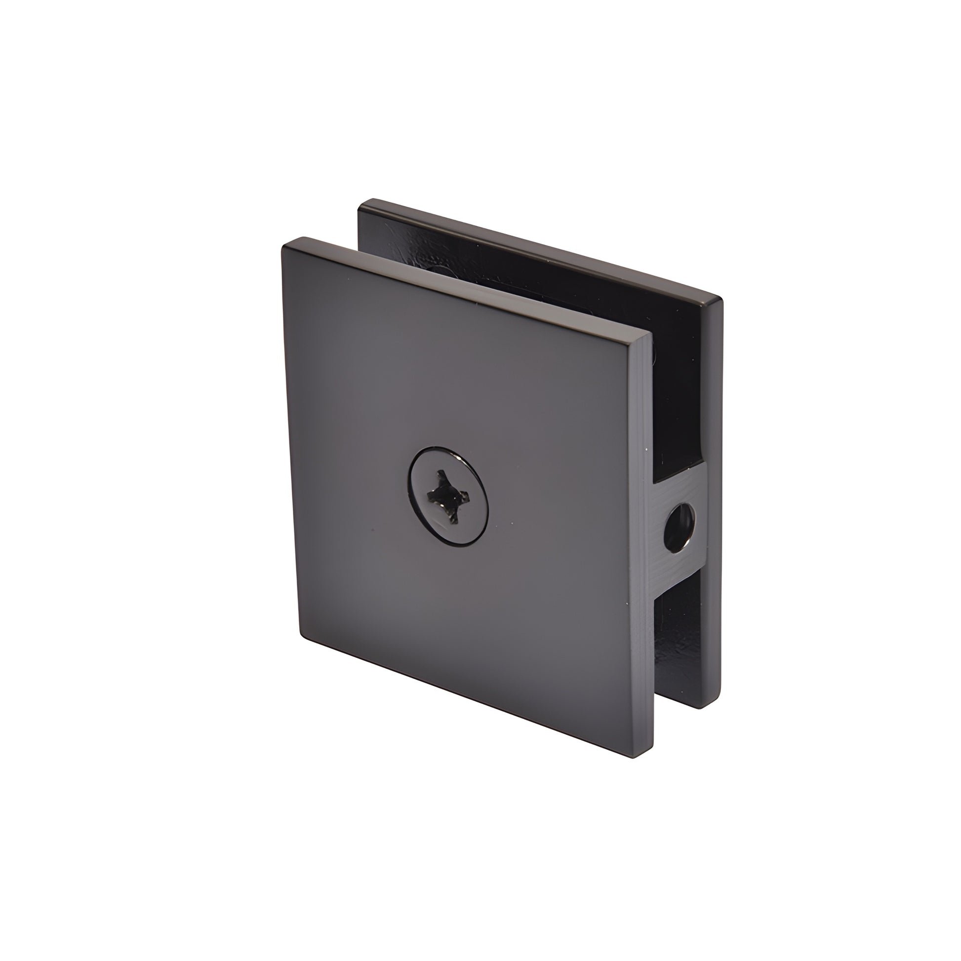 SCU40RB oil rubbed bronze square wall mount glass clamp, solid brass hole in glass style for 10-12mm glass