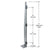 CRL Metropolis 72" Brushed Stainless Steel Right End Glass Post