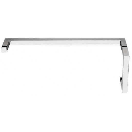 "CRL Polished Chrome 'SQ' 6'' Pull Handle, 24'' Towel Bar - Sleek, Modern Bathroom Upgrade