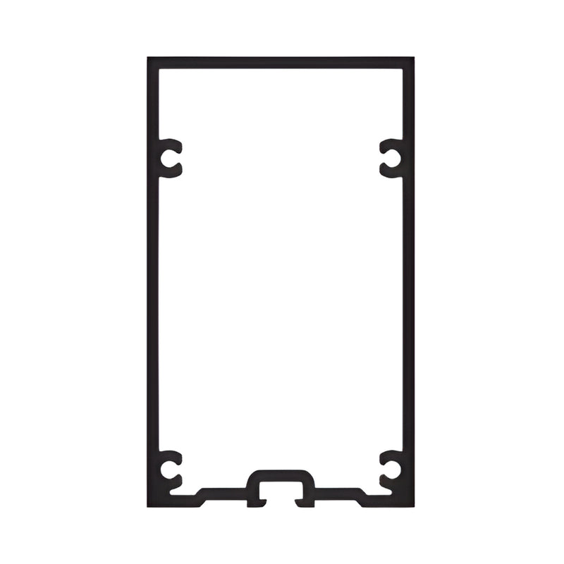RW66011 aluminum extrusion profile - rectangular frame cross-section, 6063-T5 alloy, clear anodized finish