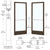 CRL-U.S. 72x84 Pair Aluminum Bronze Black Anodized Entry Door