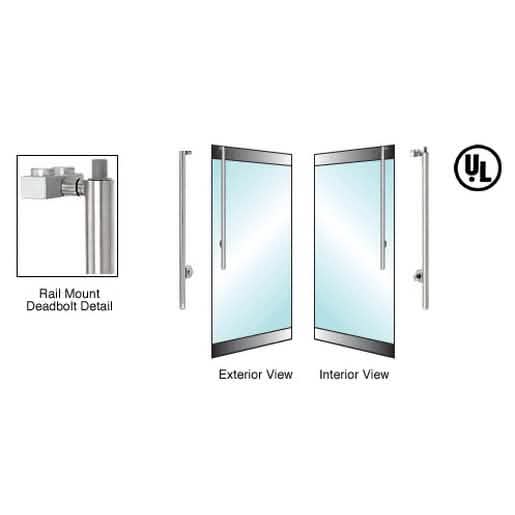 CRL-Blumcraft Brushed Stainless Right Hand Swing Rail Mount Cylinder/Thumbturn Handle