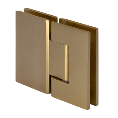 CRL Geneva 580 Satin Brass 180° Frameless Shower Door Hinge 5° Offset