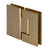 CRL Geneva 580 Satin Brass 180° Frameless Shower Door Hinge 5° Offset