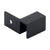 CRL Matte Black Left-Hand Sleeve-Over Wall Mount Glass Clamp